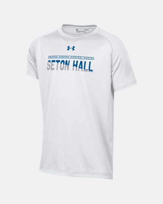 Boys' UA Tech™ Collegiate T-Shirt, White, pdpMainDesktop image number 0